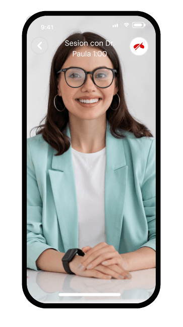 Sesión de terapia online en progreso